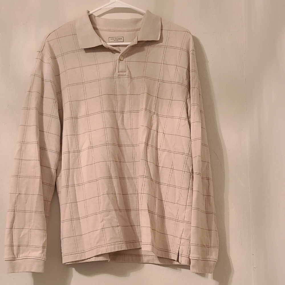 Men's Beige Long Sleeve Shirt